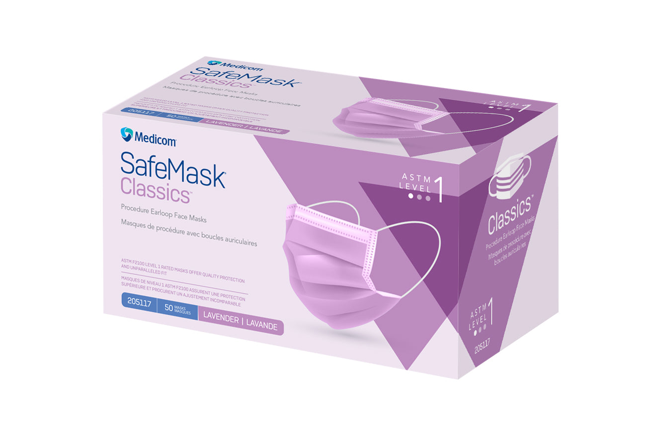 SafeMask Classics Procedure Earloop Face Mask - ASTM Level 1